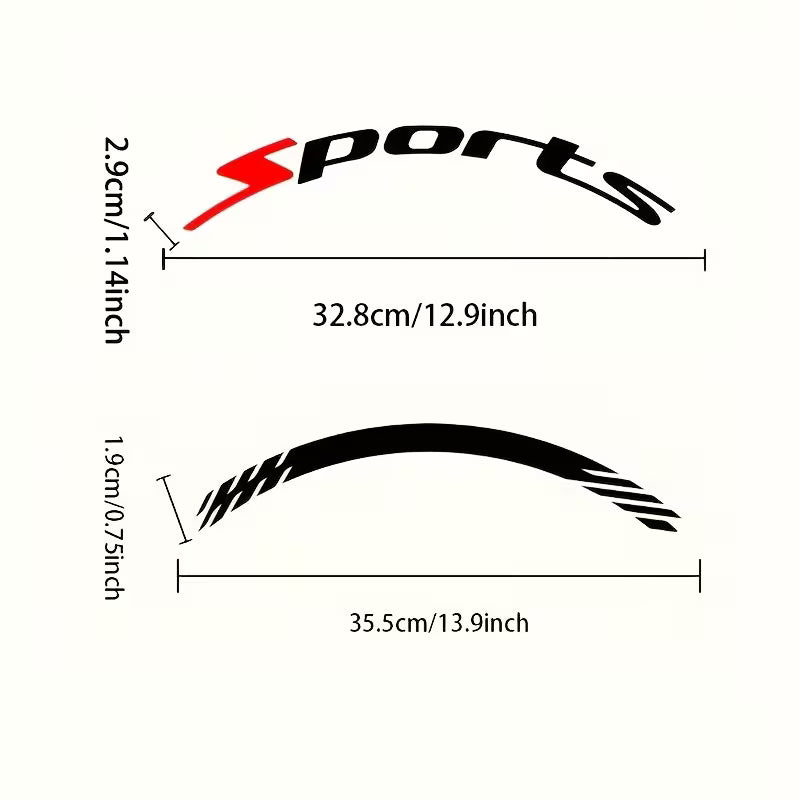 3D Waterproof Tire Decal Stickers