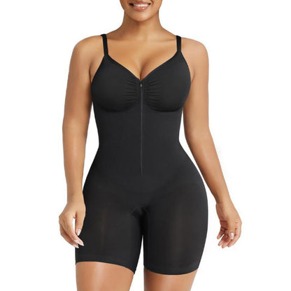 Women's Zip-Front Shapewear Bodysuit – Tummy Control & Waist Sculpting