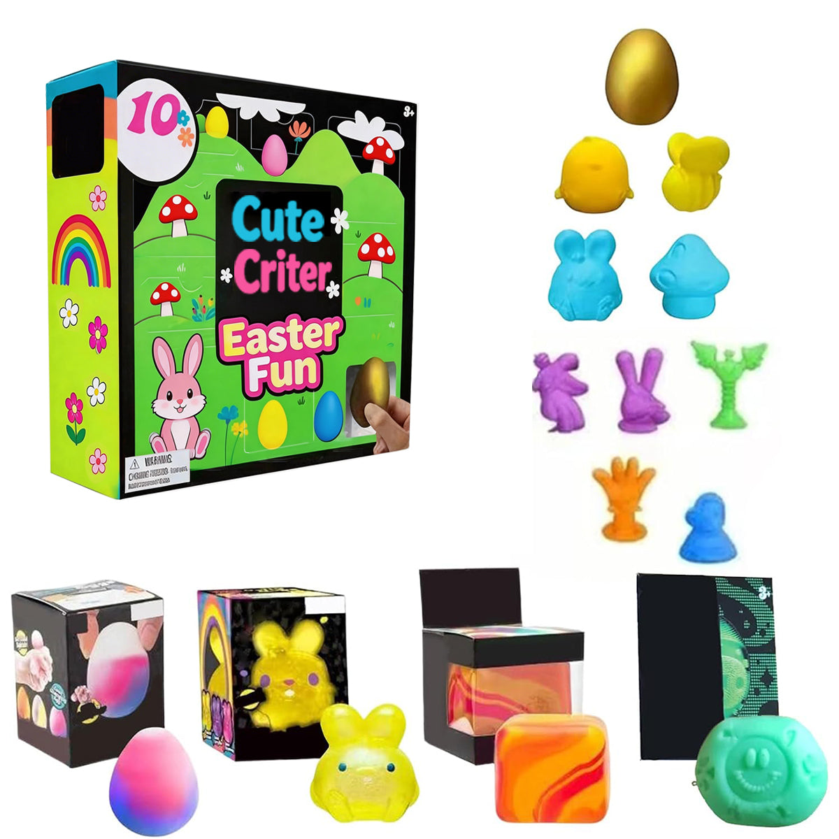 The Ultimate Easter Basket Filler: 12-Piece Sensory Squishy Bundle
