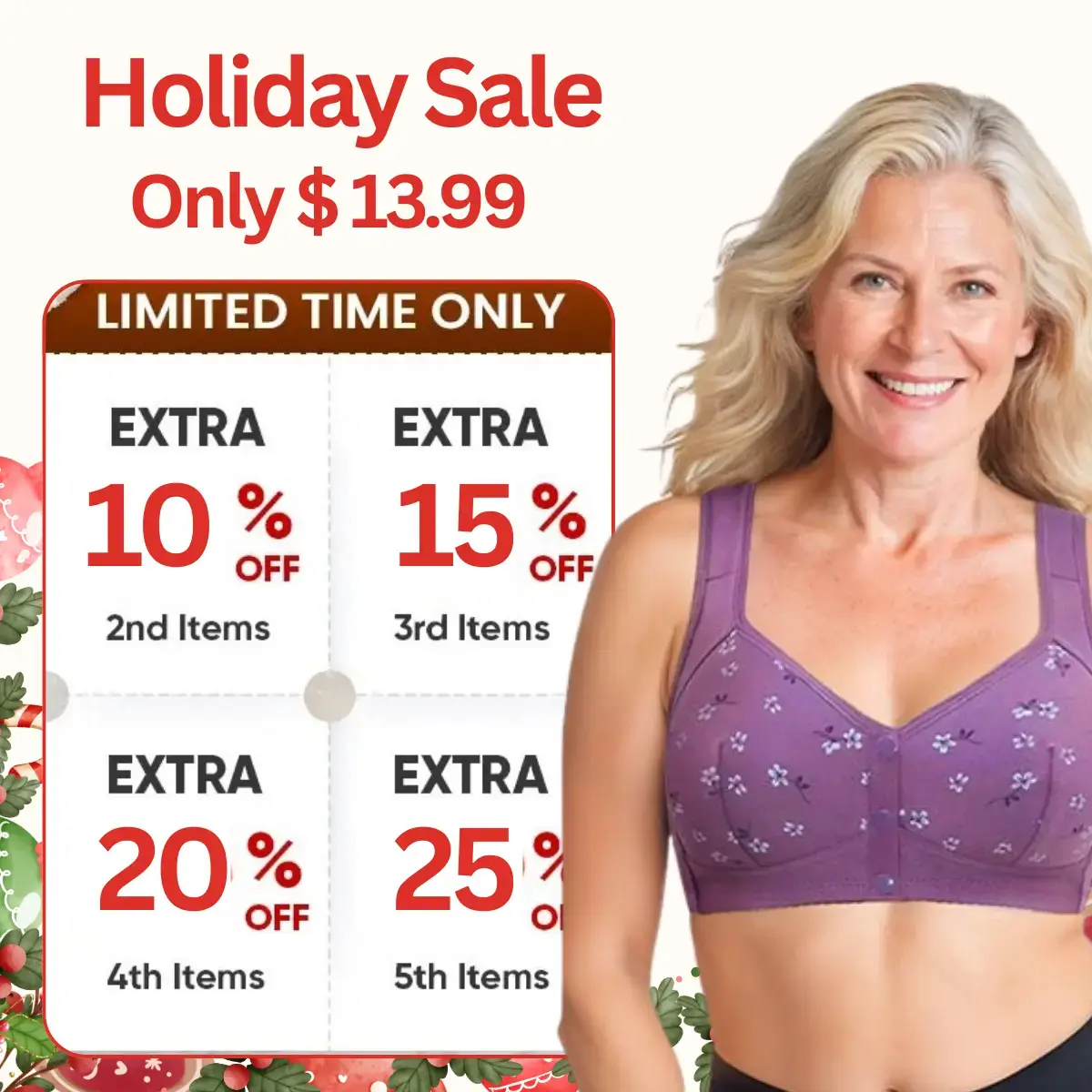 Daisy - Front-Button Wireless Comfort Bra