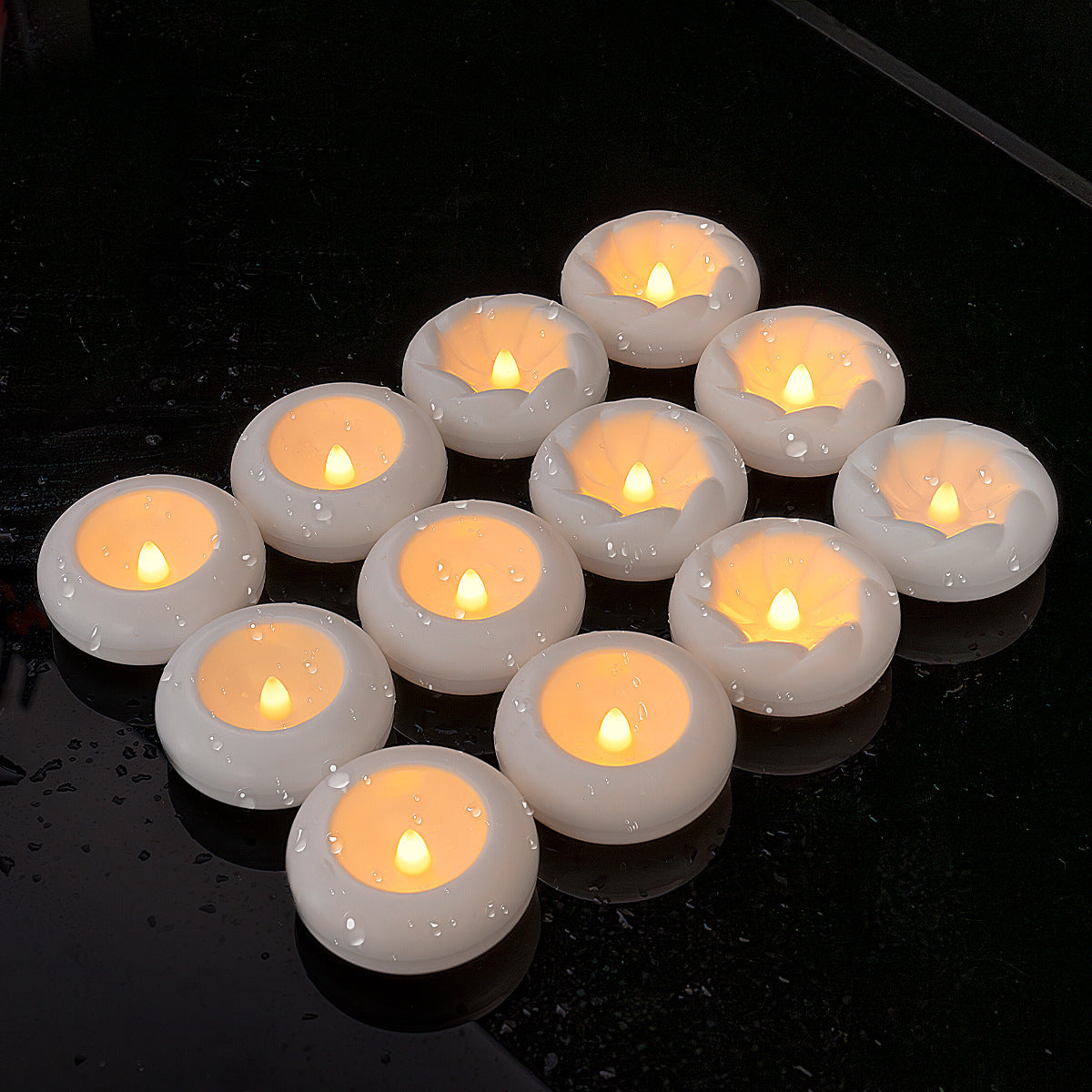 Water-Activated Floating LED candle shape – Flameless Waterproof Ambiance for Any Occasion