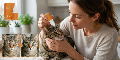 Pet Antibacterial Eye Drops – Gentle Eye Care & Tear Stain Cleaner for Cats & Dogs