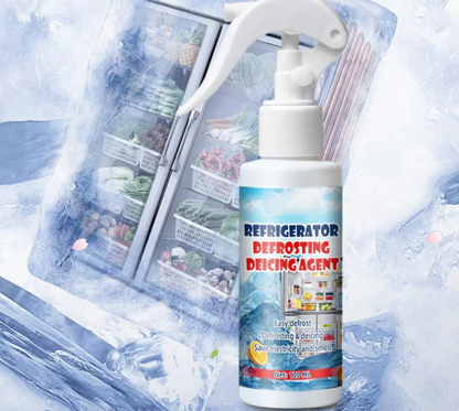 Freezer Ice Remover Spray – Rapid Defrost & Easy Cleaning Free Scraper Included
