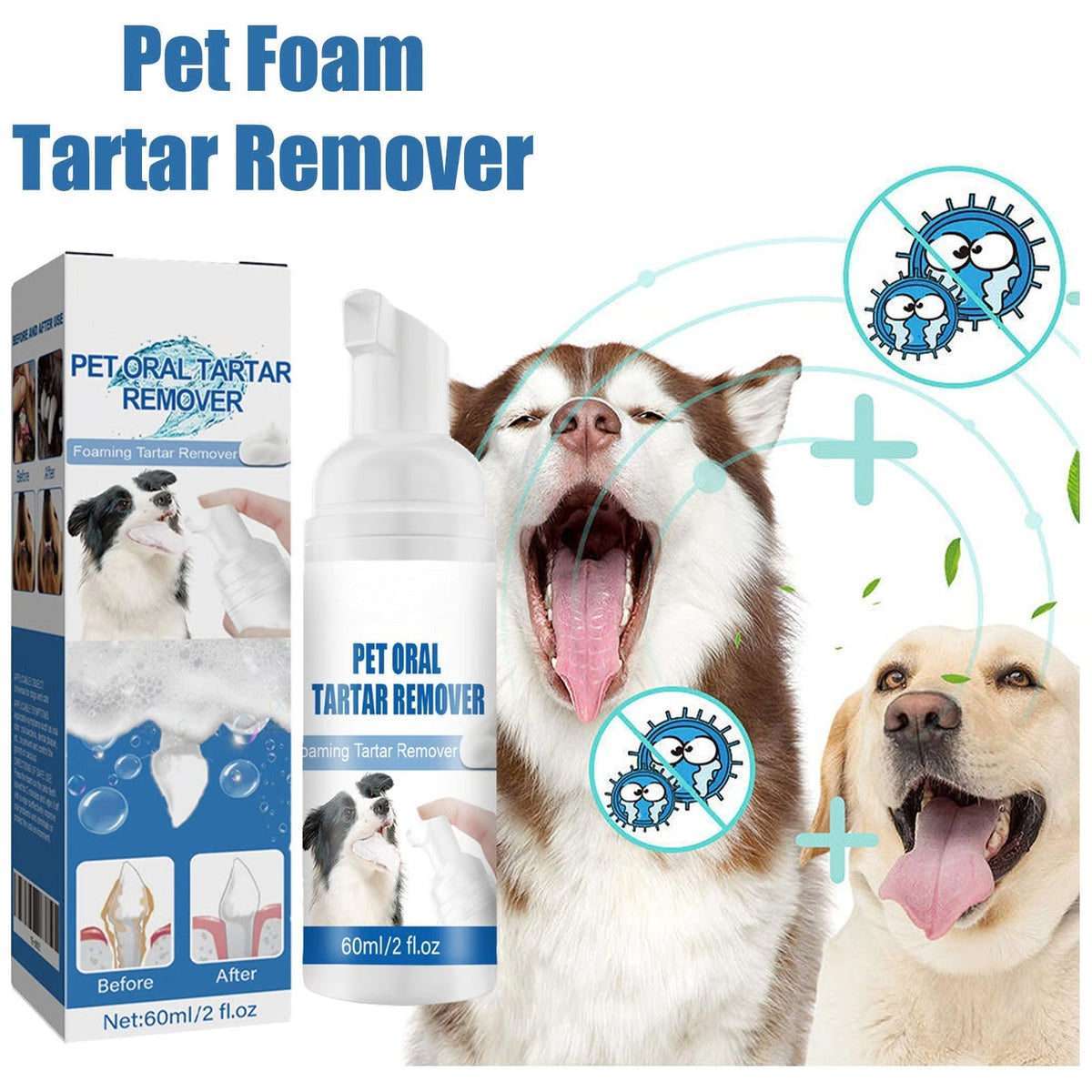 Pet Oral Care Foam – Removes Odors & Promotes Healthy Teeth and Gums