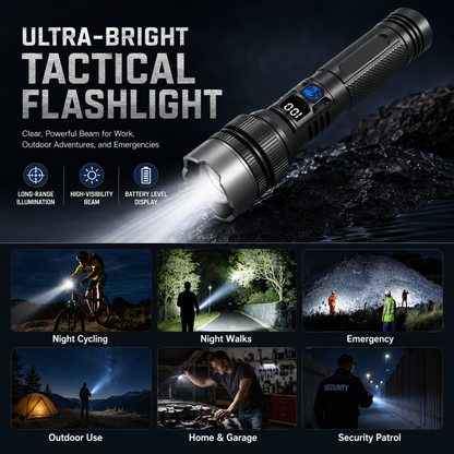 Top-Quality Rechargeable Flashlight with Adjustable Zoom – Your Satisfaction Is Assured.