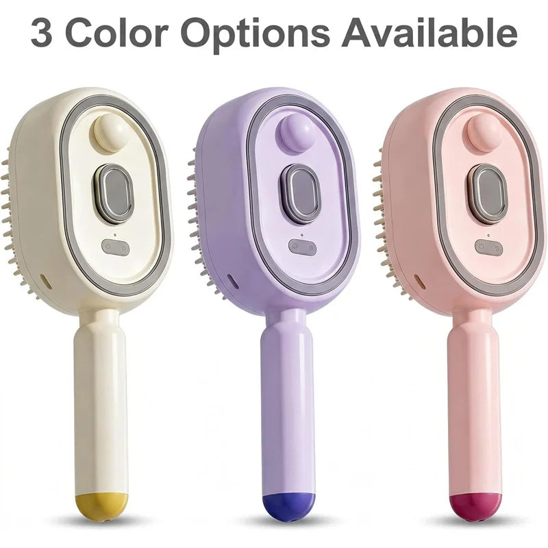 Rechargeable Hair Straightener Brush with Detangling Comb