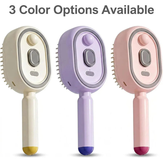 Rechargeable Hair Straightener Brush with Detangling Comb