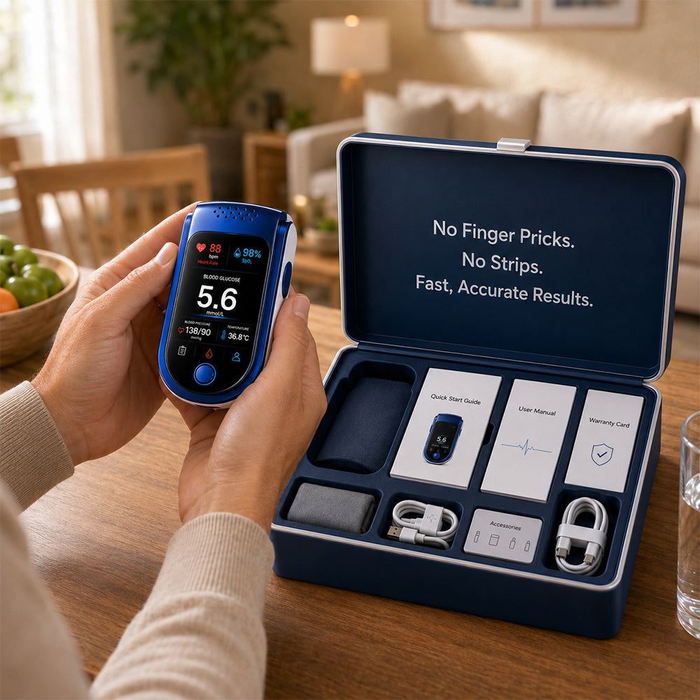 Non-Invasive Daily Health Tracker | Needle-Free Wellness Trend Monitoring Device