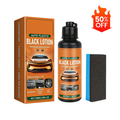 2026 New Upgrade! Plastic Restorer for Cars – Interior Trim Cleaner, Stain Remover & Deep Black Shine Restoring Spray