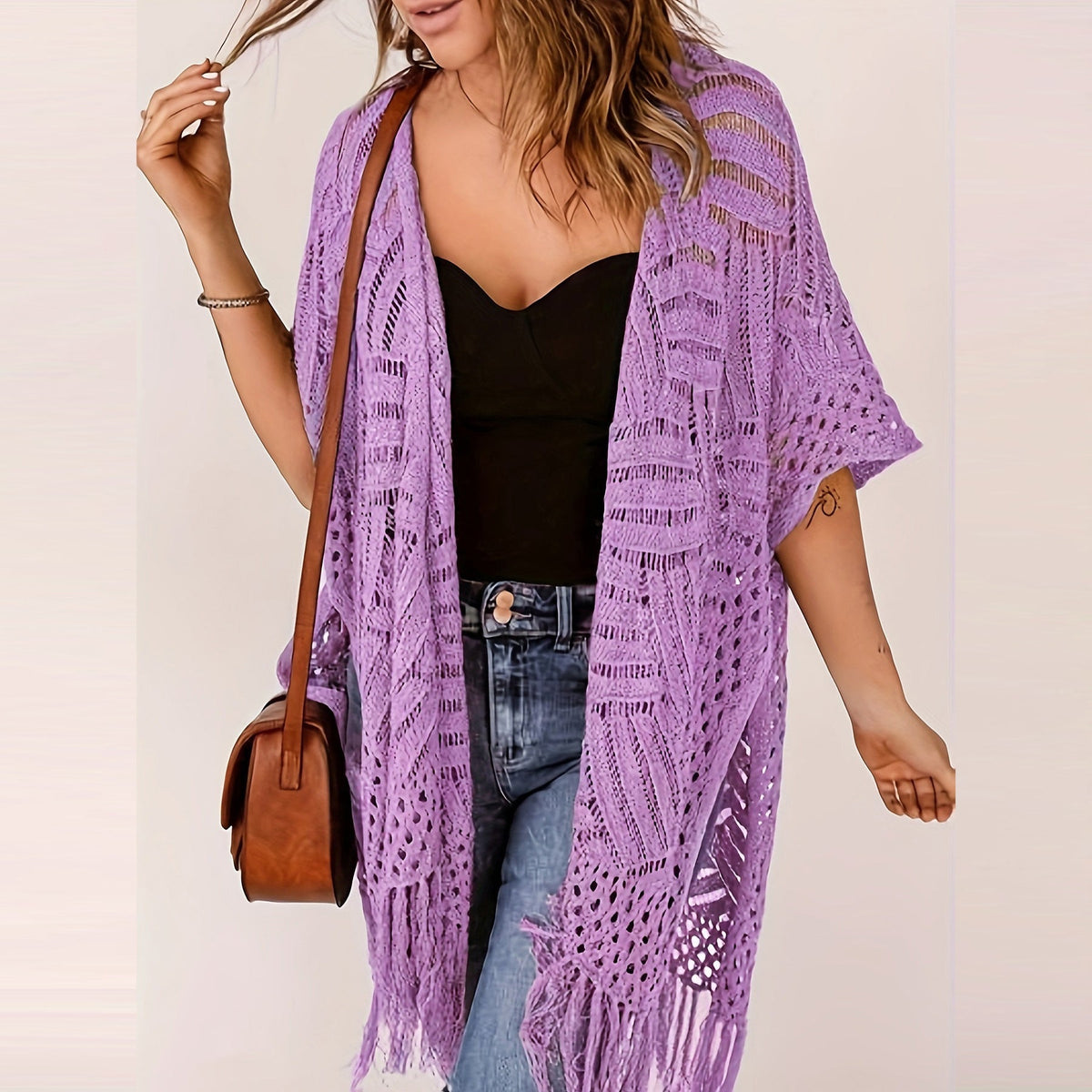 2026 Women's Lightweight Knit Cardigan Perfect for outdoor beach vacations and sun protection
