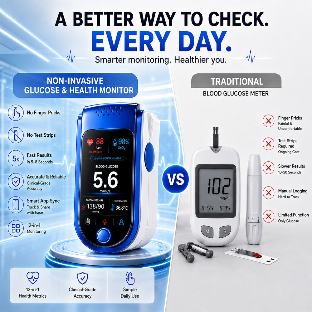 Non-Invasive Daily Health Tracker | Needle-Free Wellness Trend Monitoring Device