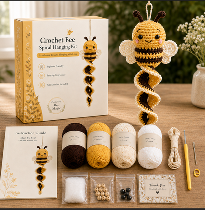 DIY Crochet Garden Friends Spiral Hanging Kit