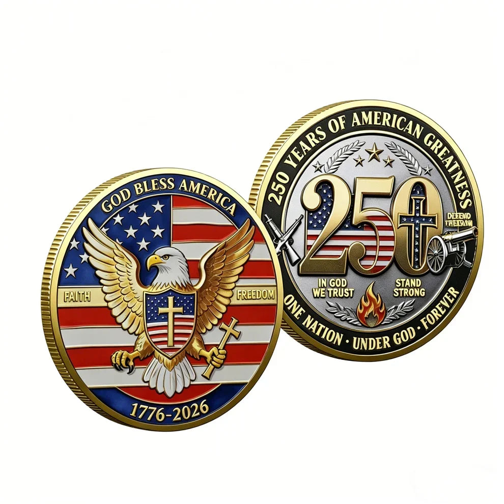 LAST DAY 50% OFF9PCS USA 250th Anniversary Commemorative Coin Gift Set