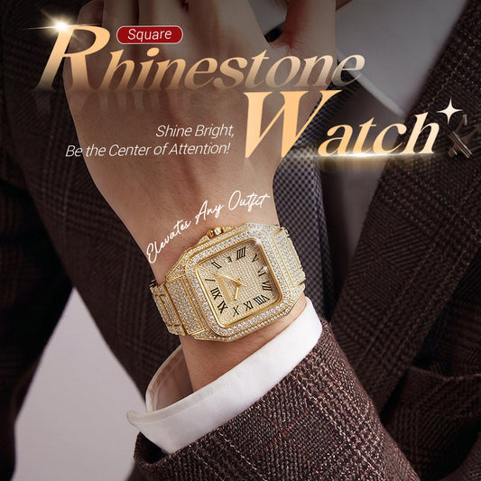 Luxury Square Rhinestone Watch – Elegant Sparkle for Every Occasion