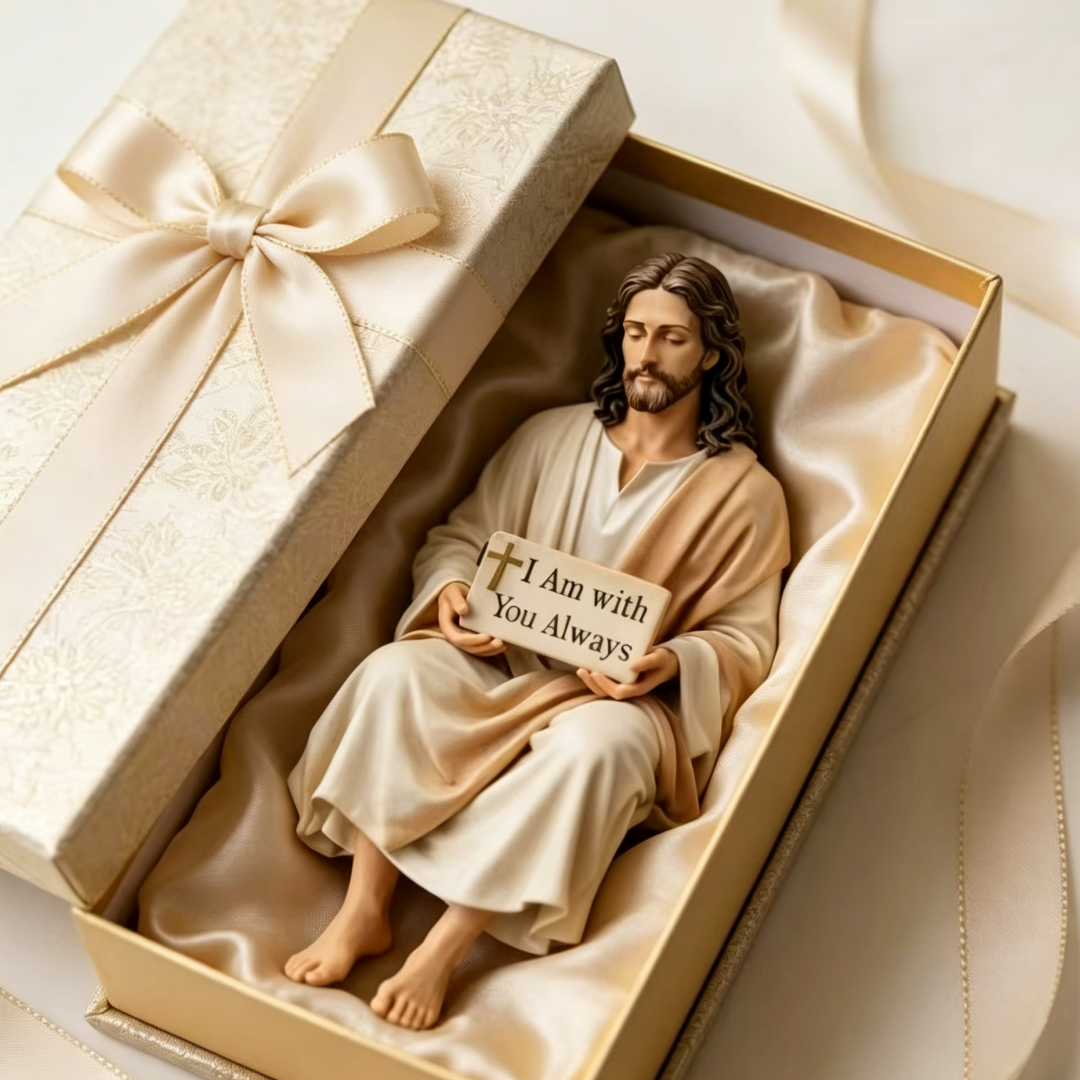 Handcrafted Jesus Figurine – Peaceful Faith-Inspired Desk Decor