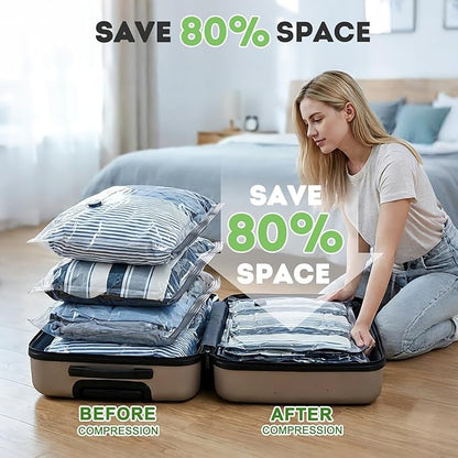Cordless Travel Vacuum Storage Compression Bag Set