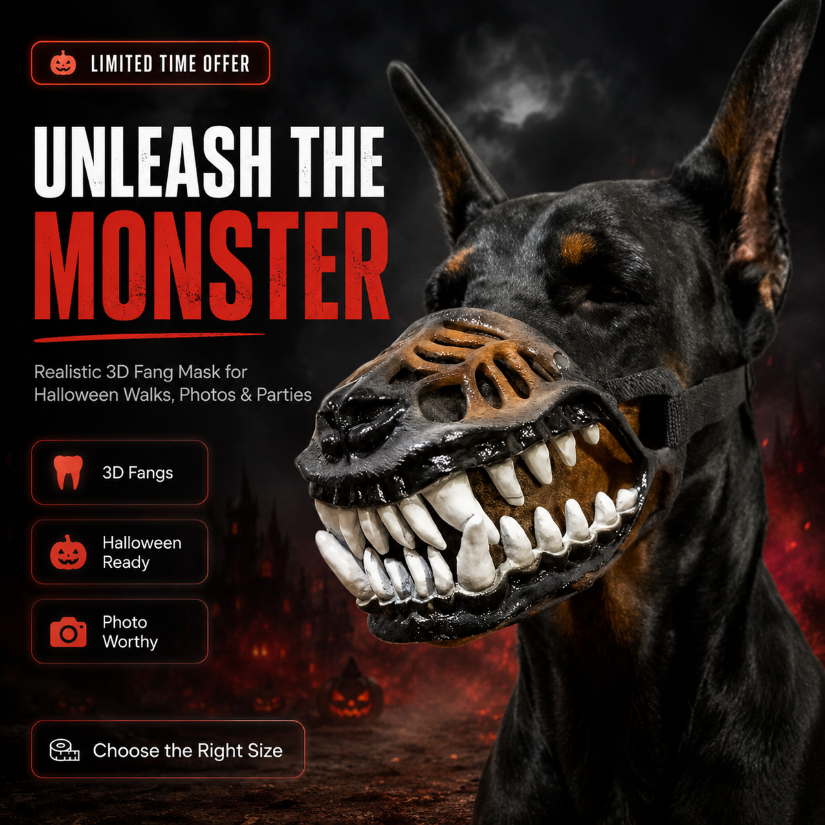 EARLY HALLOWEEN 49% OFFHell Hound Monster Muzzle