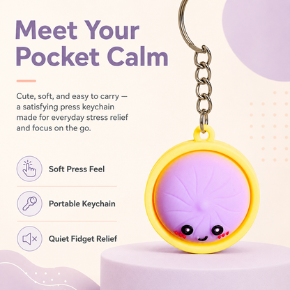 Cute Dumpling Fidget Keychain