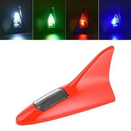 Solar Shark Fin LED Antenna – Flashing Safety Warning Light for Any Vehicle