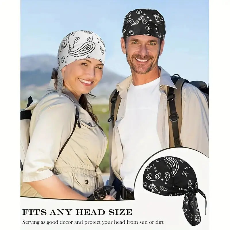 Printed Cooling Head Scarf Cap – Pirate Style