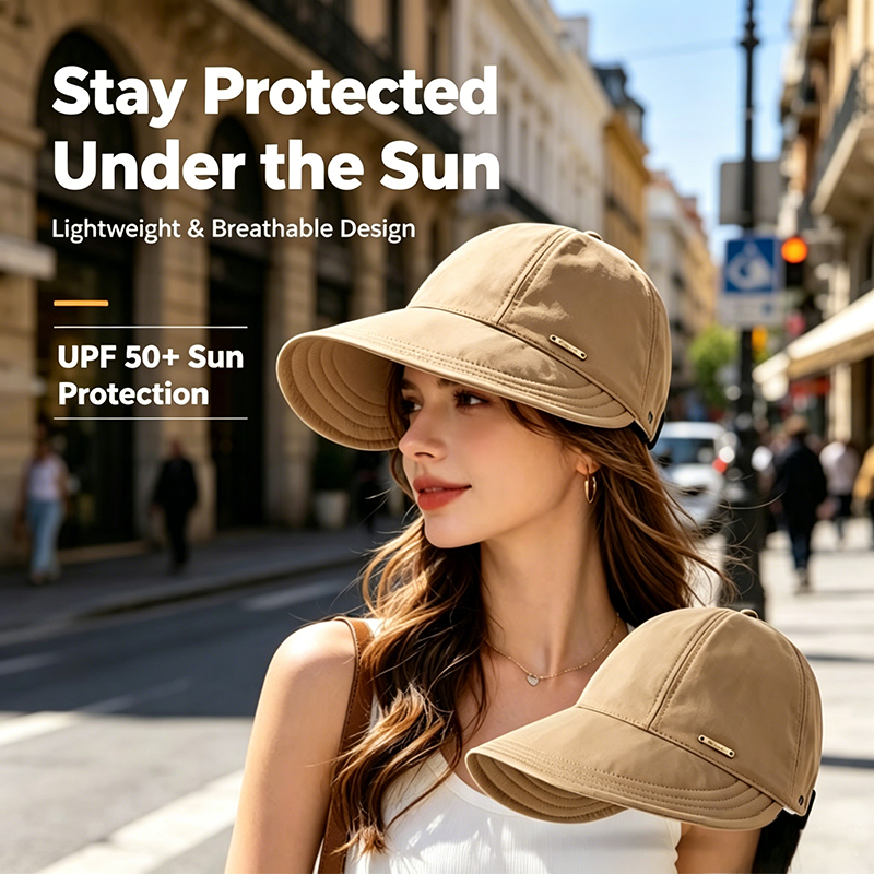 Women's Wide Brim Sun Visor HatUPF 50+
