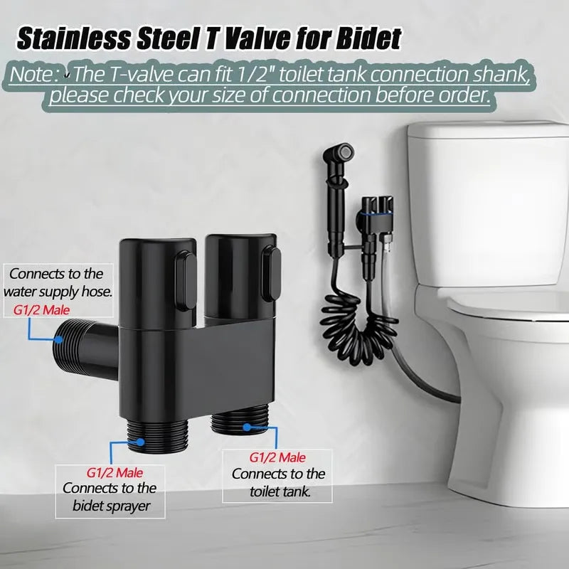Last Day 50% OFF 1-In-2-Handheld Out Dual Control Valve Bidet Sprayer for Toilet