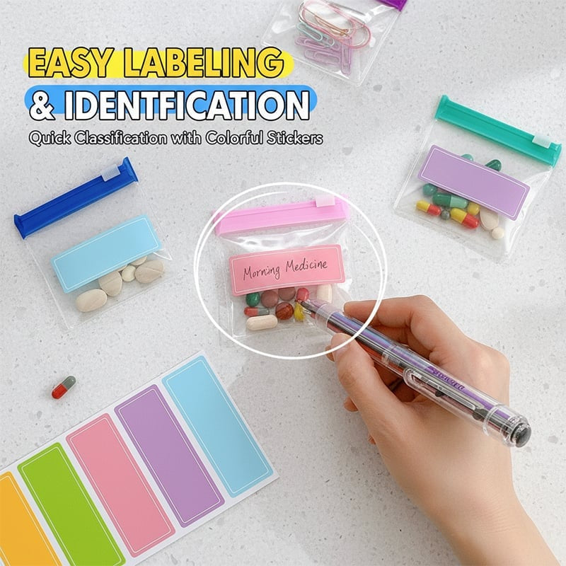 Self-Sealing Zip Storage Bags for Travel & Daily Organization