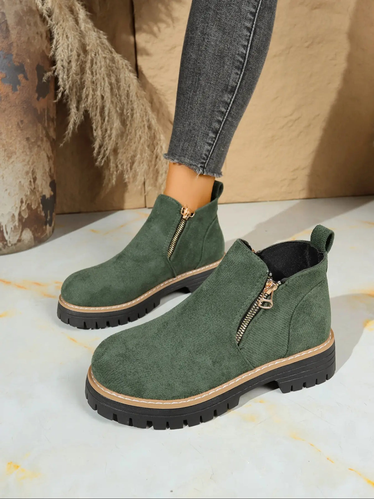 Women's Ankle Boots – High Heel, Zip