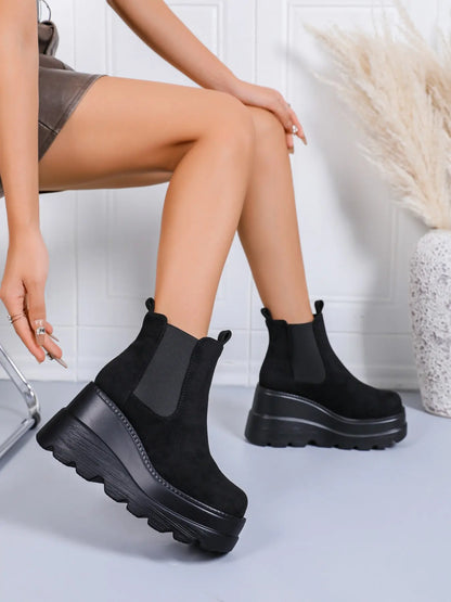 Women's Velvet Boots – High Heel, Non-Slip