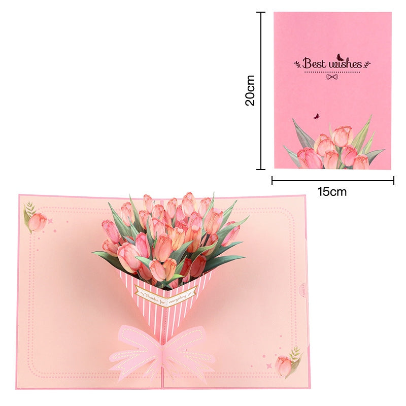 Paper Love Mother's Day Card, Happy Mothers Day Pop Up Card 3D Design