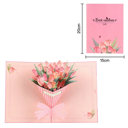 Paper Love Mother's Day Card, Happy Mothers Day Pop Up Card 3D Design