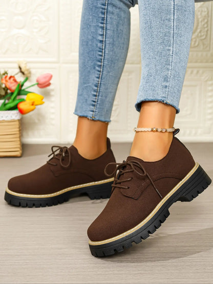 Women's Loafers – Chunky Sole, Lace-Up