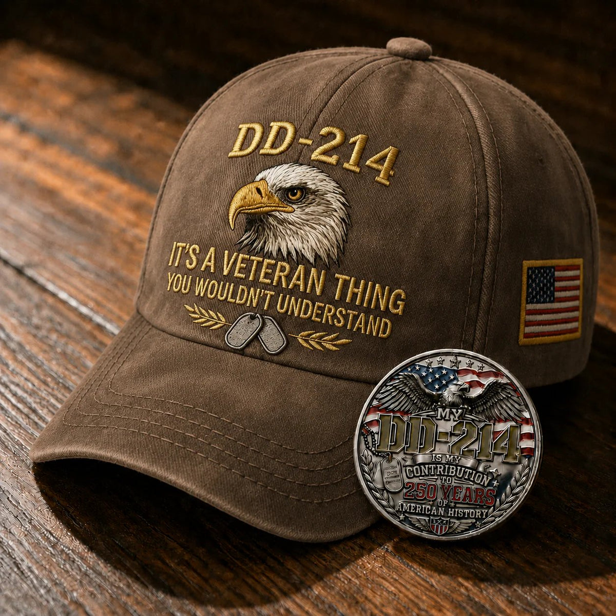 DD-214 Veteran 3D Embroidered Cap - “IT'S A VETERAN THING YOU WOULDN'T UNDERSTAND”