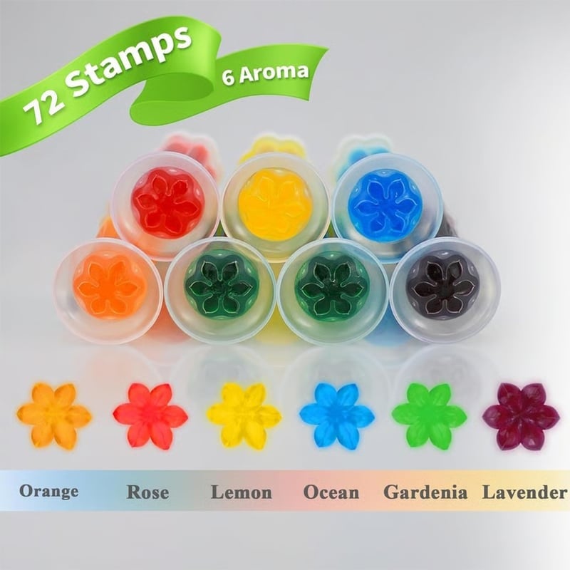 Hot Sale72 Flowers Toilet Cleaner Gel Stamp