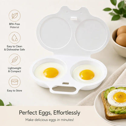 2‑Pack Easy‑To‑Clean Microwave Omelette Maker, Multifunctional Egg Poacher
