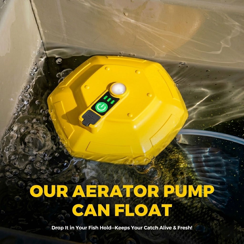 Portable Bait Aerator Pump – Rechargeable & Floating