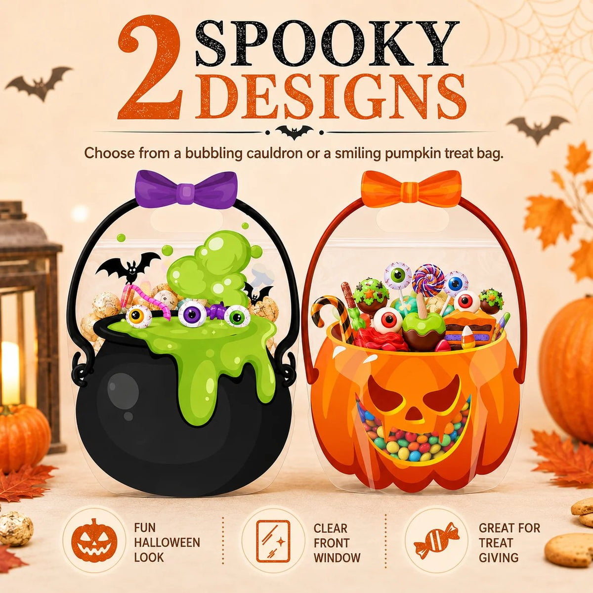 Last Day 50% OFF - Halloween Plastic Goodie Bags