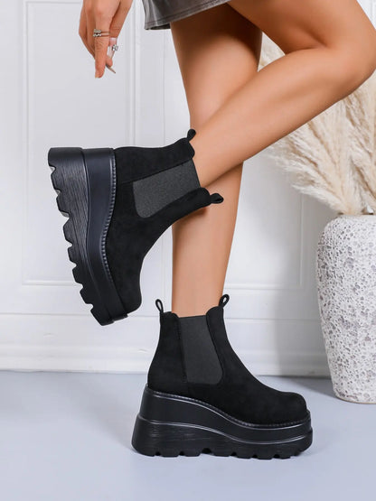Women's Velvet Boots – High Heel, Non-Slip