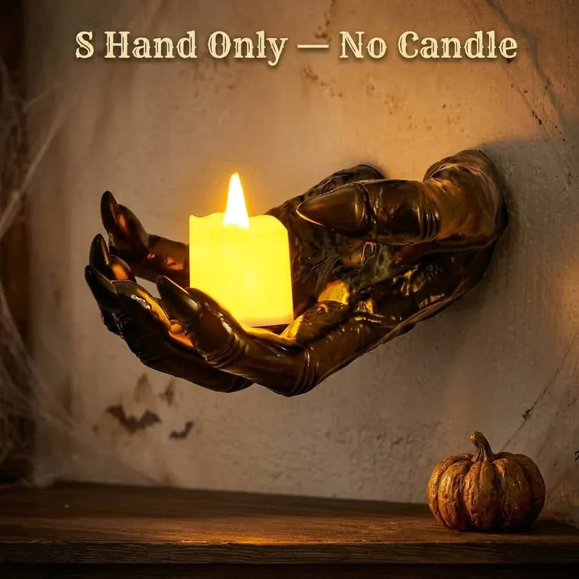 Gothic Hand Wall Candle Holders – Halloween Decor