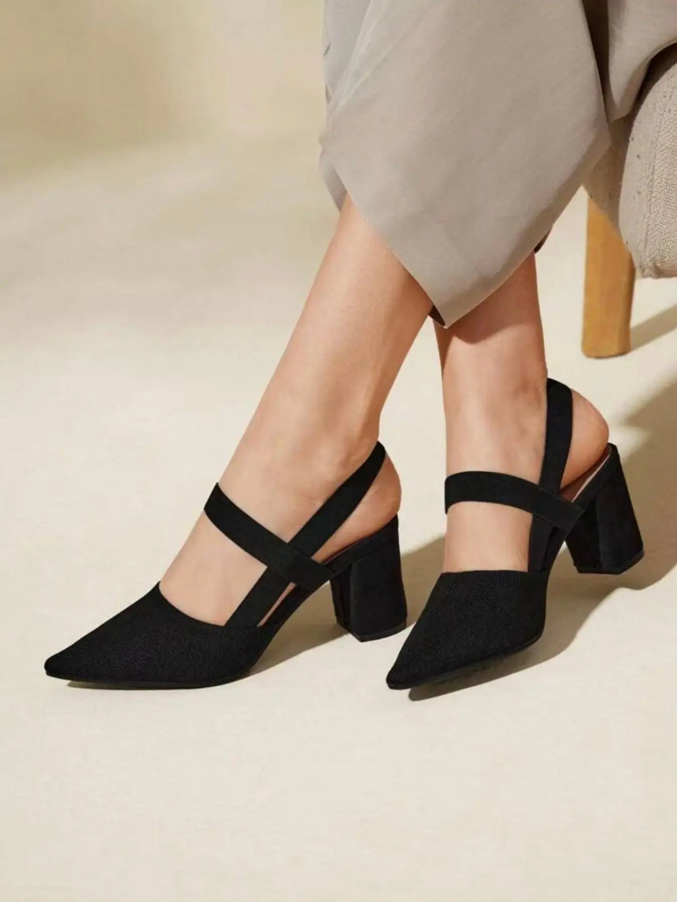 Women's Rubber Sandals – Pointed Toe, Stiletto Heel, High Heel