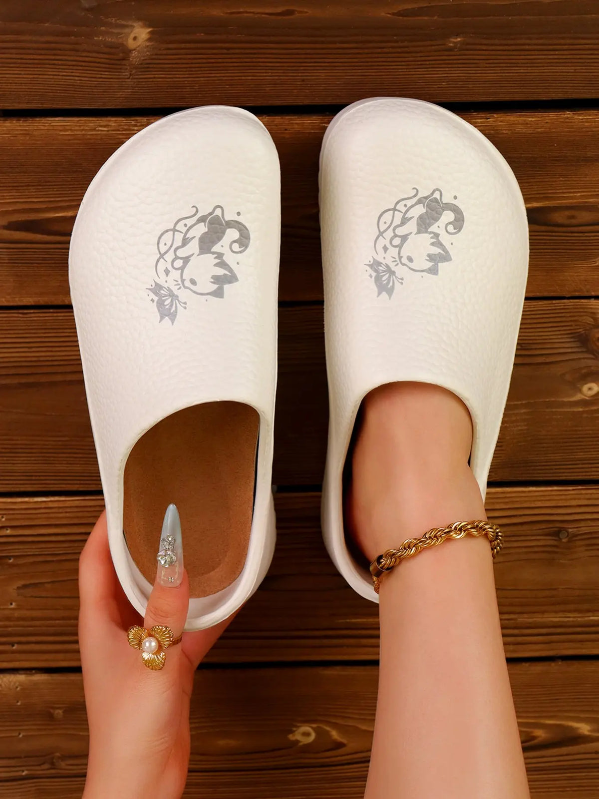 Women's Butterfly Print EVA Clogs – Slip-On
