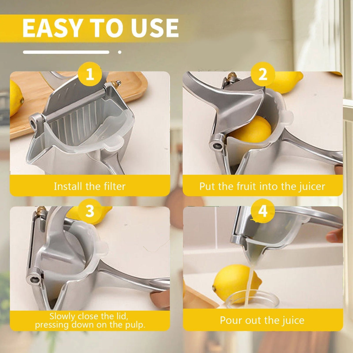 Heavy-Duty Handheld Citrus Press – Durable, Efficient & Easy to Use