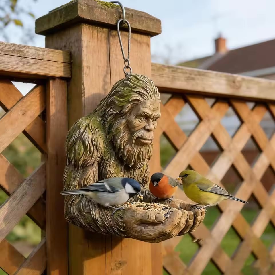 Bigfoot Bird Feeder– Outdoor Resin Decor