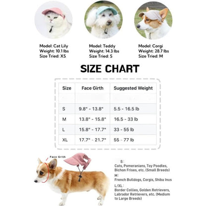 UV-Blocking Pet Baseball Hat – Stylish Sun Protection for Dogs