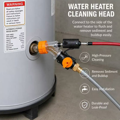 HOT SALE 50% OFFHeavy-Duty Water Heater Clog Tool | Chemical-Free Non-Electric Sediment Cleaner for Tanks, Scale Removal Support