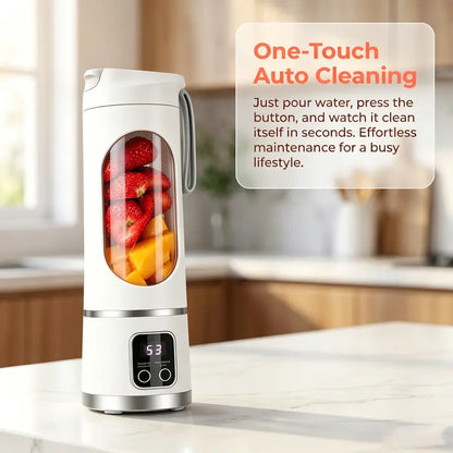 Portable 15.22 Oz USB Rechargeable Personal Blender with LED Display