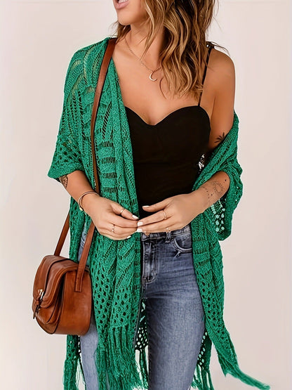 2026 Women's Lightweight Knit Cardigan Perfect for outdoor beach vacations and sun protection