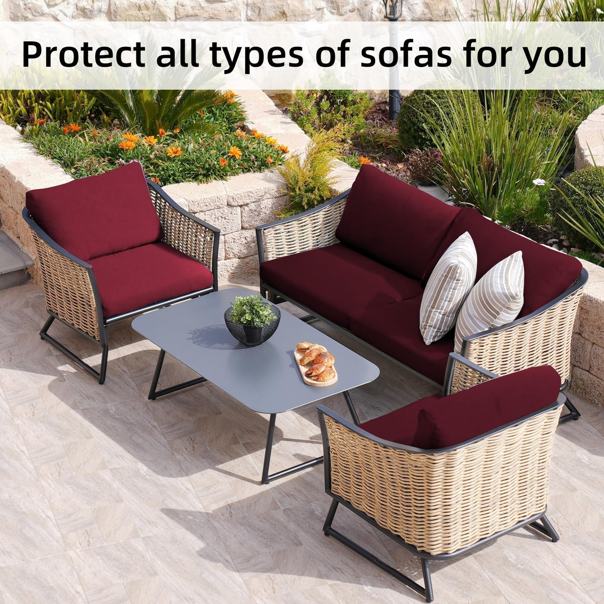 Stretch Sofa Cushion Covers — Only $9.99 Per Cover