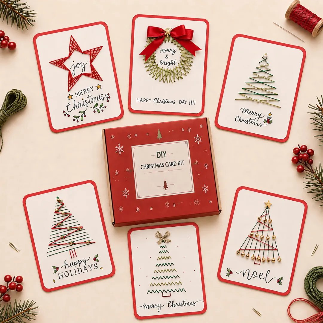 Stitch a Little Christmas Magic - Merry & Bright Christmas DIY Kit (6 pcs)