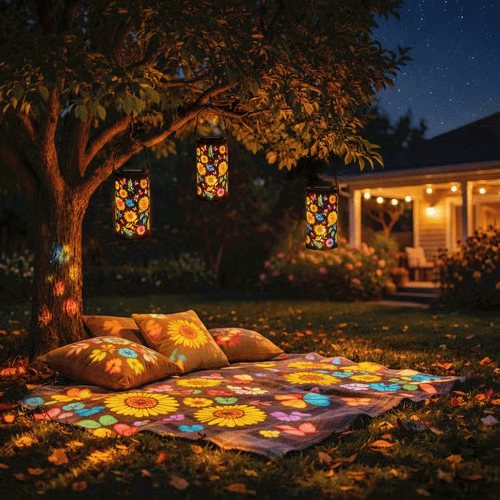 HOT SALE 49% OFF-Colorful Sunflower Glow Solar Garden Lantern